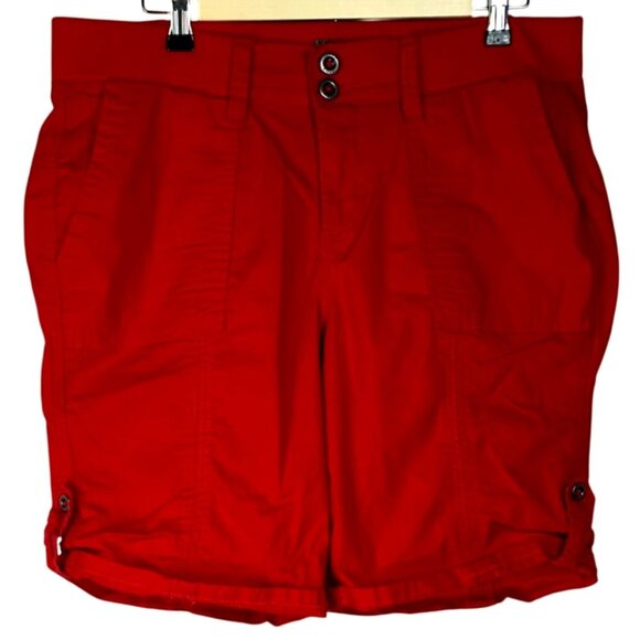 Torrid Red Mid Rise Utility Casual Bermuda Shorts Women's Plus Size 14 - Picture 1 of 9